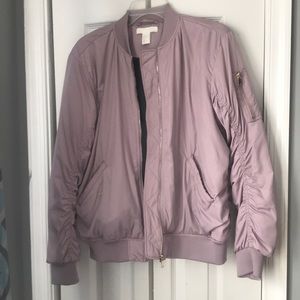 H&M LAVENDER BOMBER JACKET